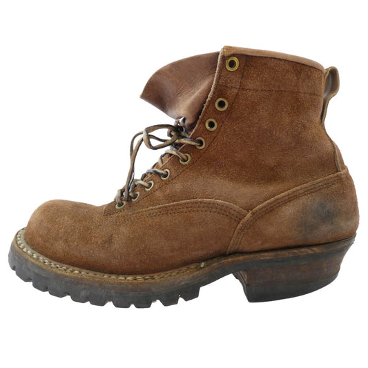 ホワイツブーツ SMOKE JUMPER スモークジャンパー スエード ロガー ブーツ ブラウン系 イエロー系 約26.5cm【中古】