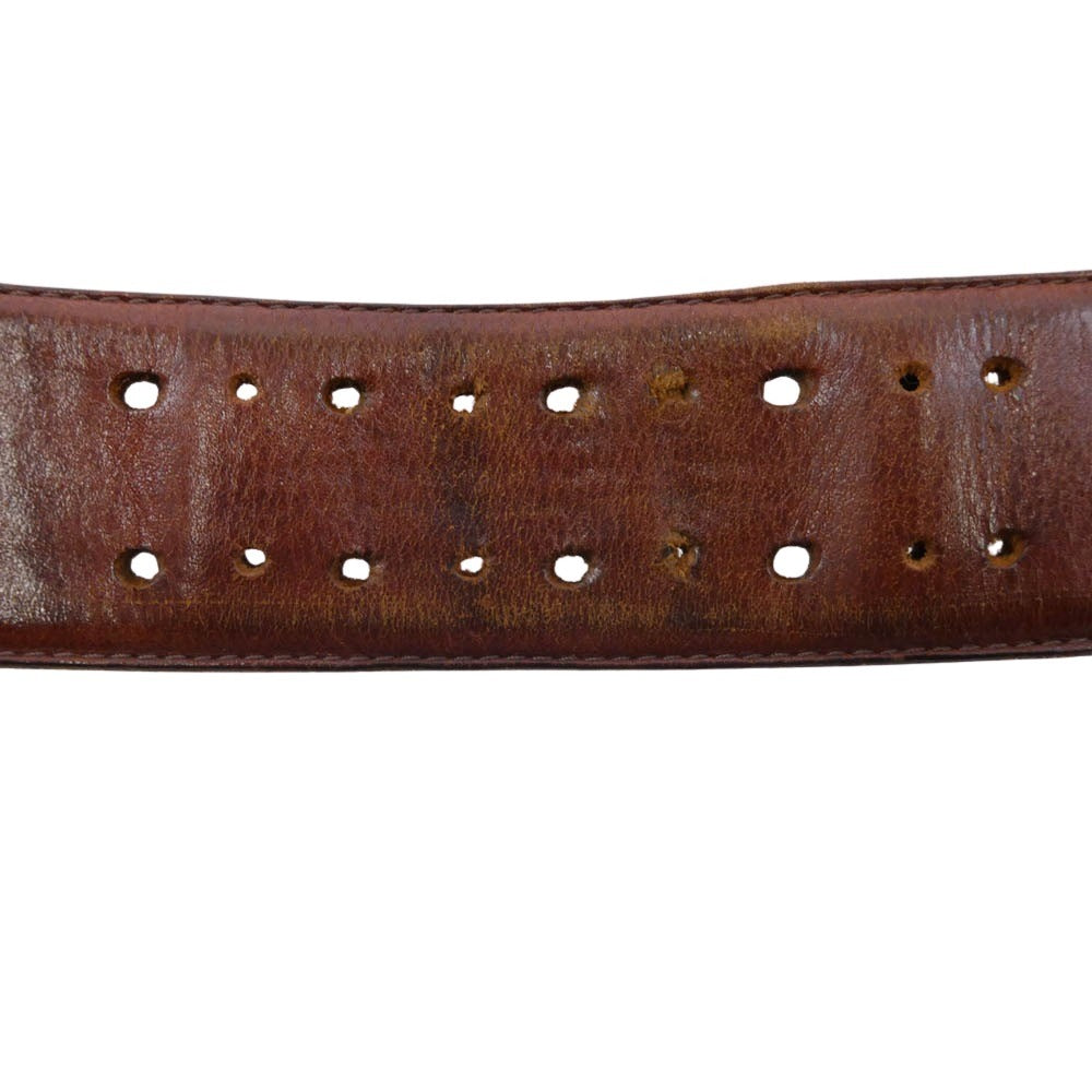 CHROME HEARTS クロムハーツ（原本無） BLT ROLLER 3PC オールド ダブルピン 3ピース ローラー レザー ベルト ブラウン ブラウン系 33【中古】