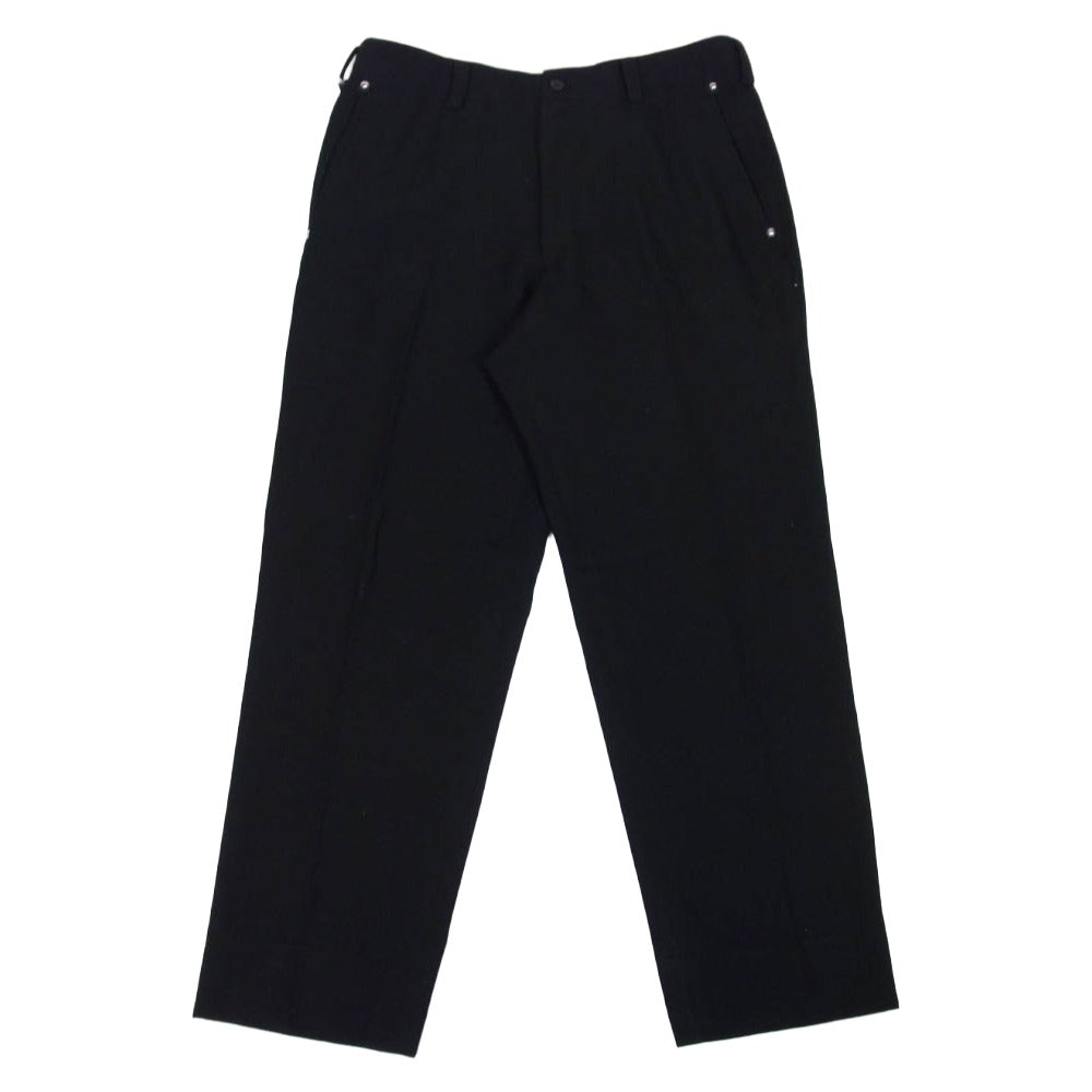 Yohji Yamamoto POUR HOMME ヨウジヤマモトプールオム HN-P16-101 ウール スタッズ トラウザーズ スラックス パンツ ブラック系 2【中古】