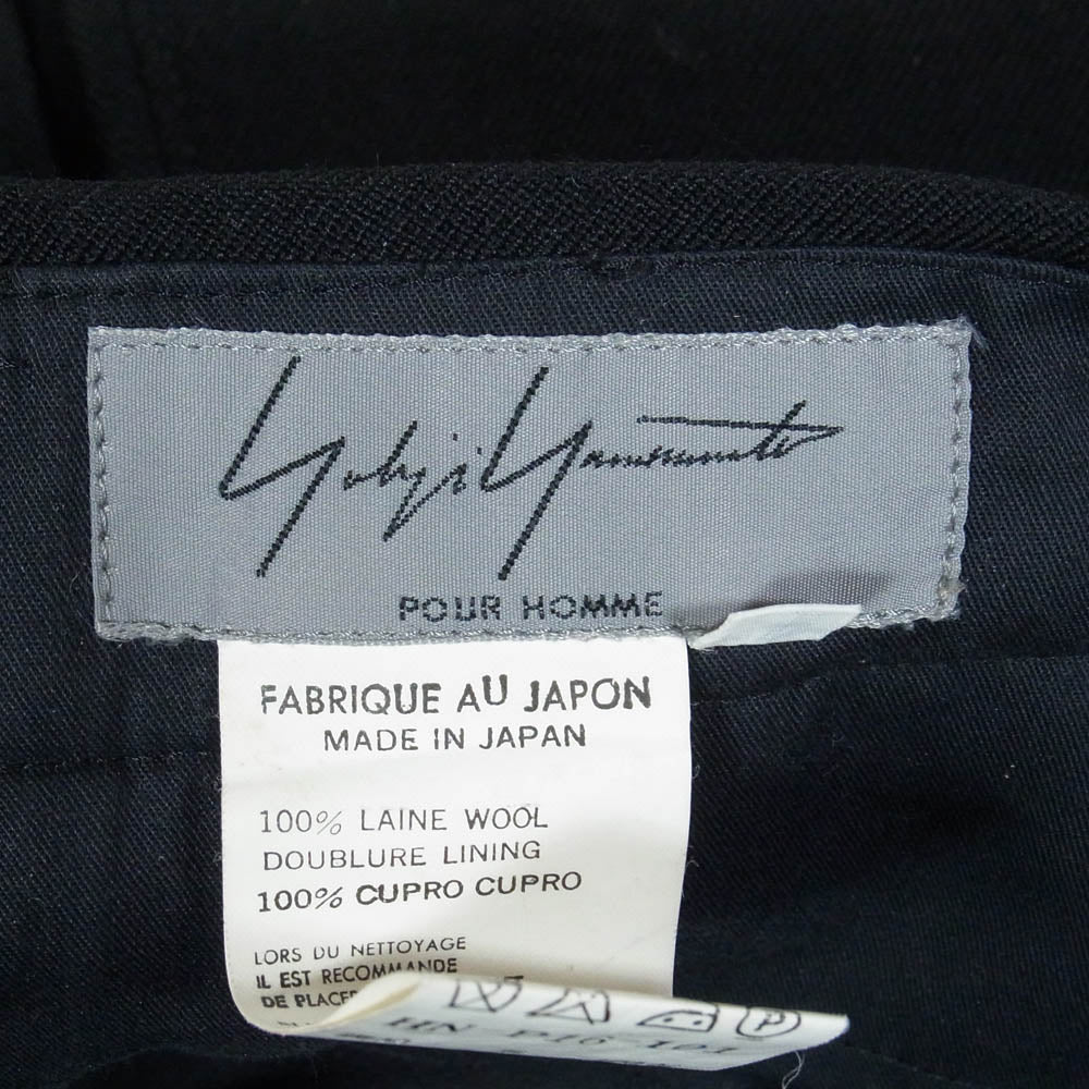 Yohji Yamamoto POUR HOMME ヨウジヤマモトプールオム HN-P16-101 ウール スタッズ トラウザーズ スラックス パンツ ブラック系 2【中古】
