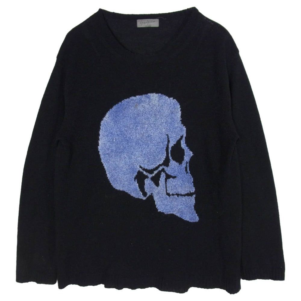 Yohji Yamamoto POUR HOMME ヨウジヤマモトプールオム 14AW HF-K19-184 スカル ニット セーター ブラック系 3【中古】