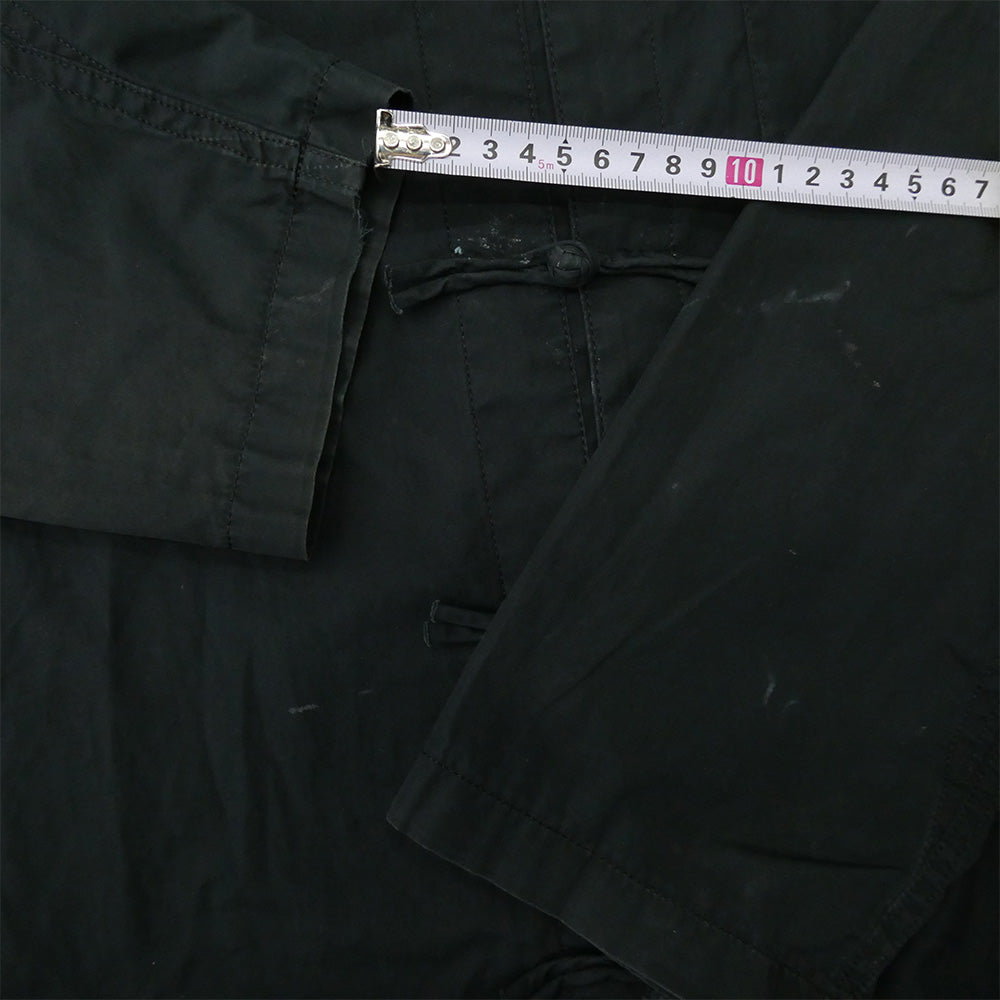 Yohji Yamamoto POUR HOMME ヨウジヤマモトプールオム HR-B09-002 produce プロデュース コットン 長袖 チャイナ シャツ ブラック系 2【中古】