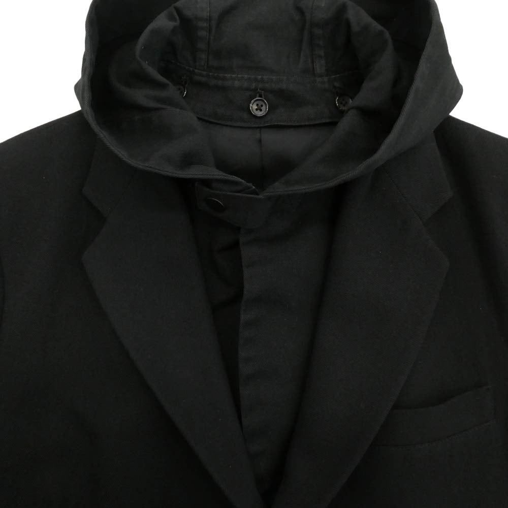 Yohji Yamamoto POUR HOMME ヨウジヤマモトプールオム 05AW HN-J05-101 フード付 ウール パラシュート ジャケット ブラック系 2【中古】