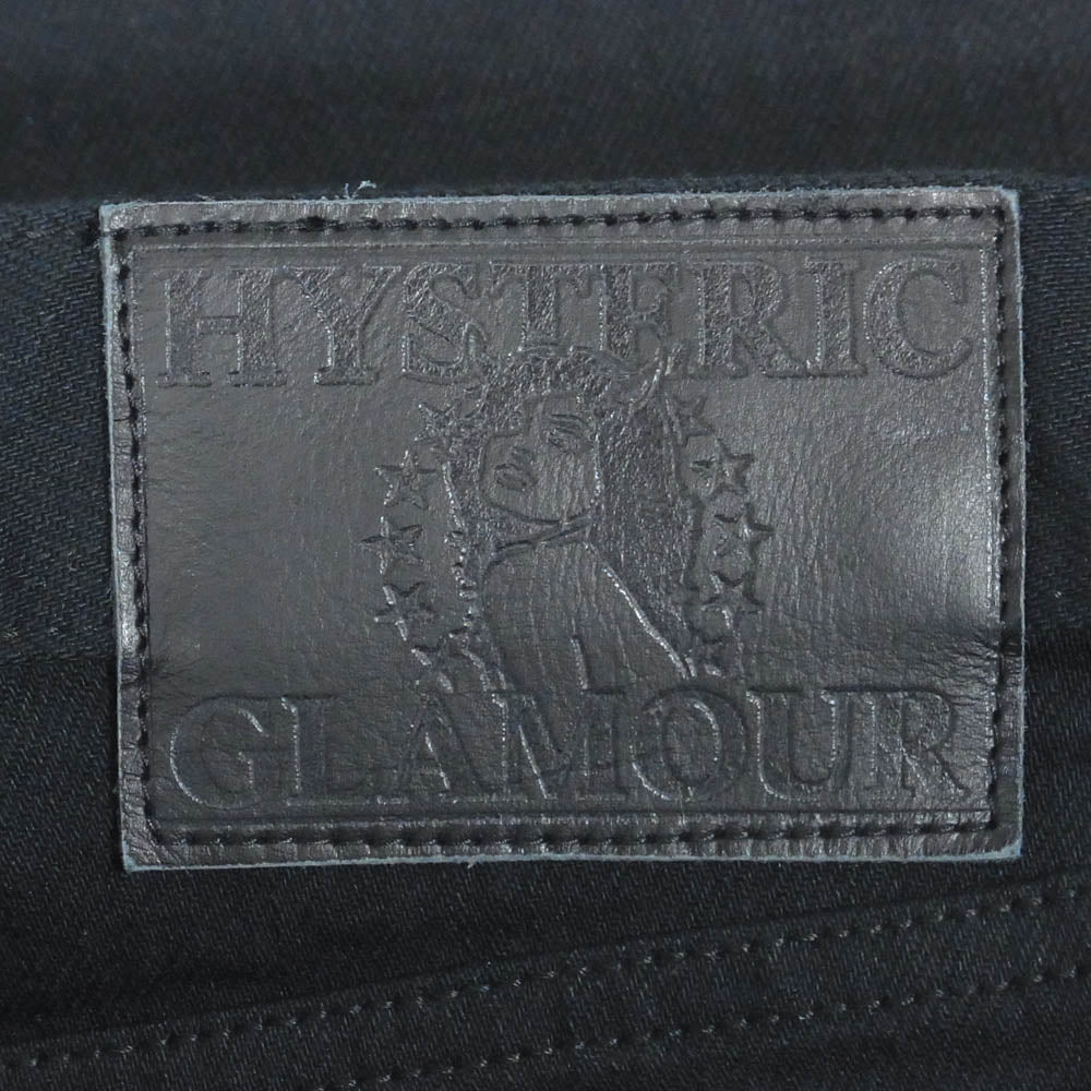 HYSTERIC GLAMOUR ヒステリックグラマー 02251AP56 スタッズ ブラック デニム スリム スキニー パンツ ブラック系 29【極上美品】【中古】