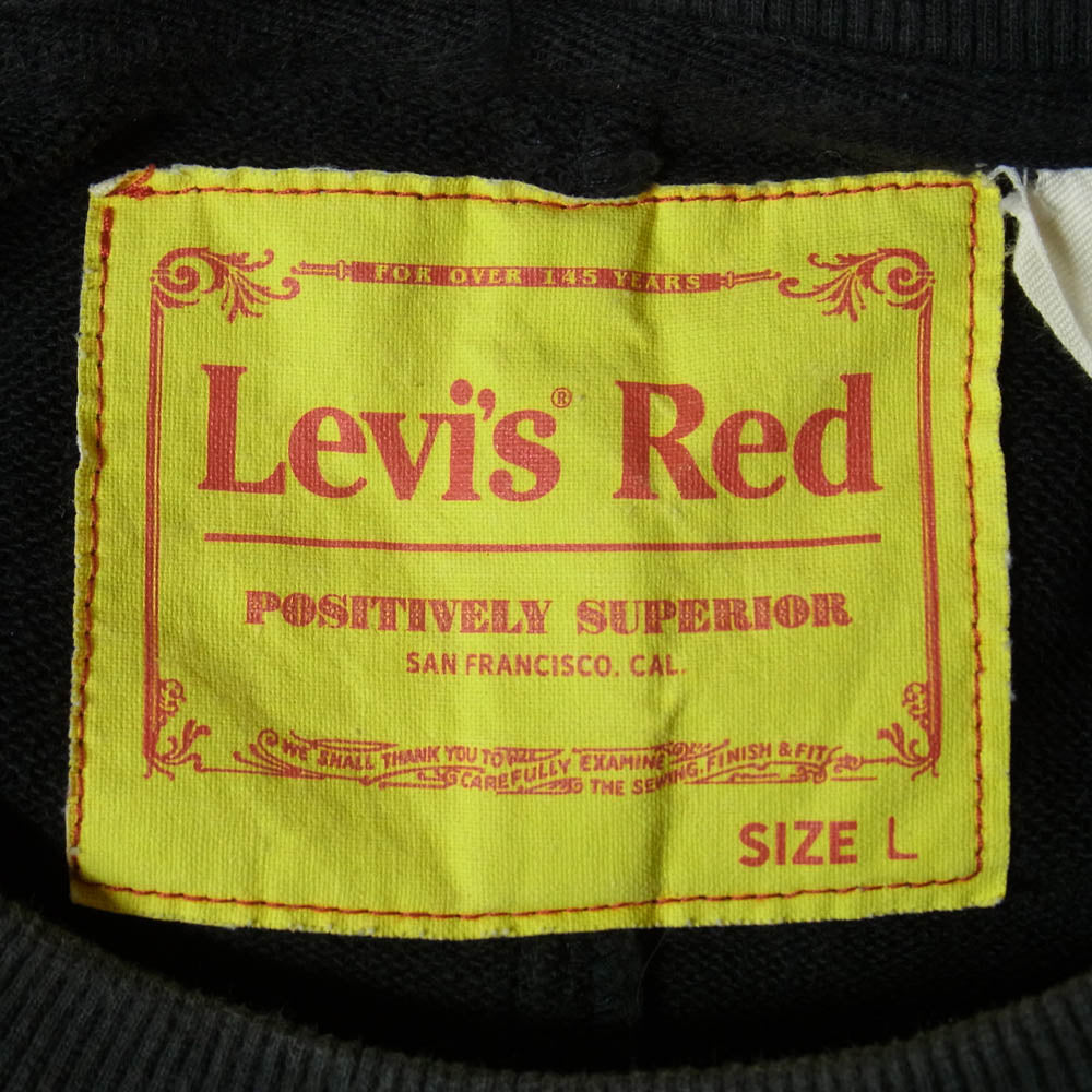 Levi's RED リーバイスレッド A0147-0001 クルーネック コットン スウェット チャコール系 L【中古】