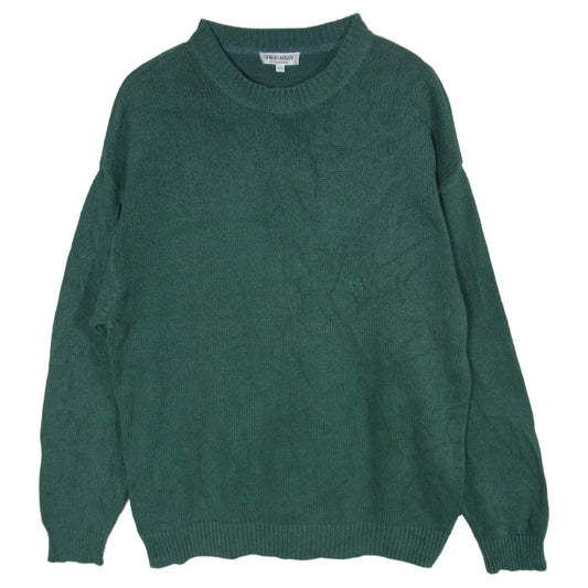GIORGIO ARMANI ジョルジオアルマーニ 3007 オールド イタリア製 シルク100％ ニット セーター グリーン系 50【中古】