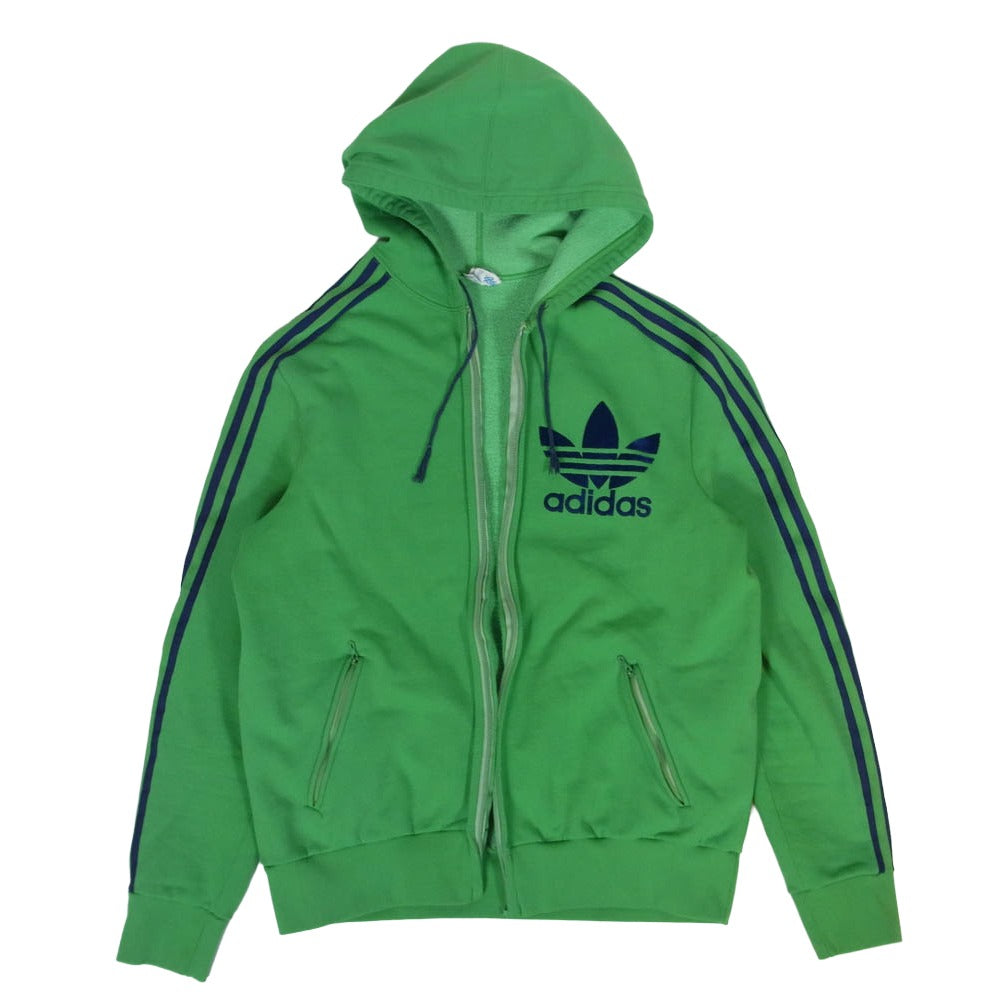 adidas アディダス 70S VENTEX社製 ジャージ トラック ジャケット ジップ パーカー グリーン系 表記無し【中古】