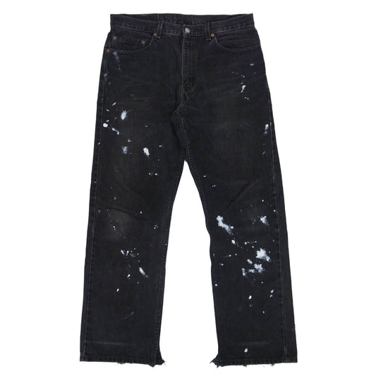 Levi's リーバイス RED TAB 505 ペンキ加工 ブラック デニム パンツ ブラック系 34【中古】