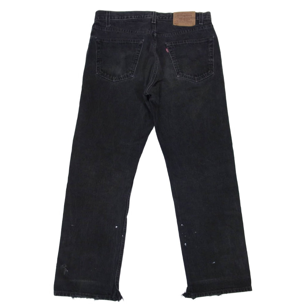 Levi's リーバイス RED TAB 505 ペンキ加工 ブラック デニム パンツ ブラック系 34【中古】