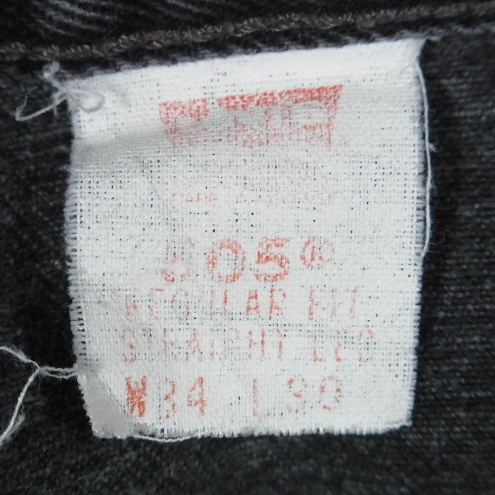 Levi's リーバイス RED TAB 505 ペンキ加工 ブラック デニム パンツ ブラック系 34【中古】