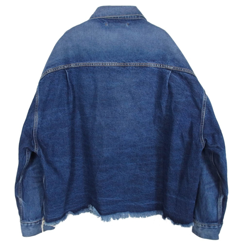 doublet ダブレット 23AW 23AW13BL174 CUT OFF OVERSIZED DENIM JACKET カット オフ デニム ジャケット インディゴブルー系 S【中古】
