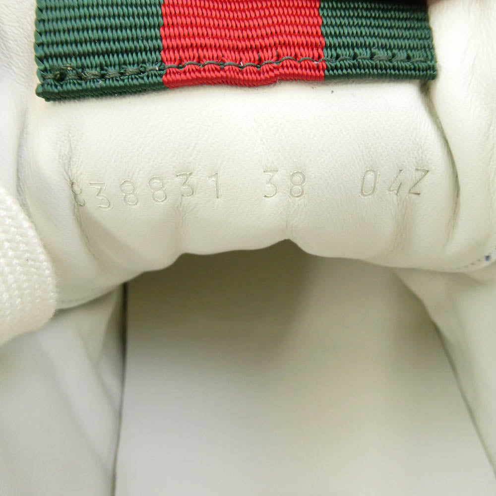 GUCCI グッチ 25SS 838831 グッチ リウェブ ロゴ総柄 デニム スニーカー インディゴブルー系 38【極上美品】【中古】