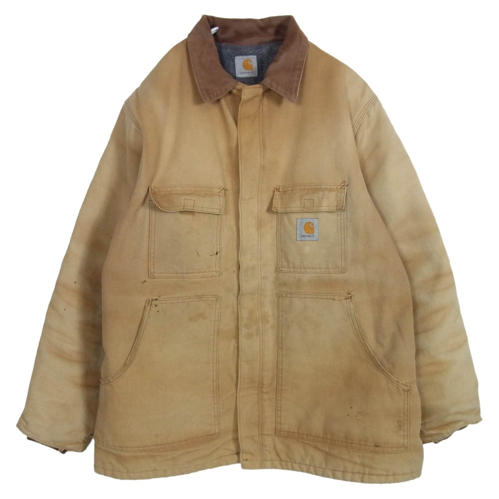 Carhartt カーハート 80s 90s Vintage traditional coat ヴィンテージトラディショナル コート ワーク ジャケット コート ベージュ系 表記無し【中古】