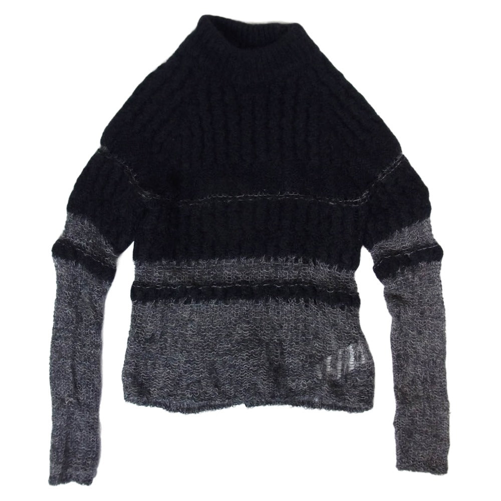 アメリ 02120161210 BUMPY SHEER DOCKING KNIT シアードッキング ニット セーター ブラック系 F【中古】