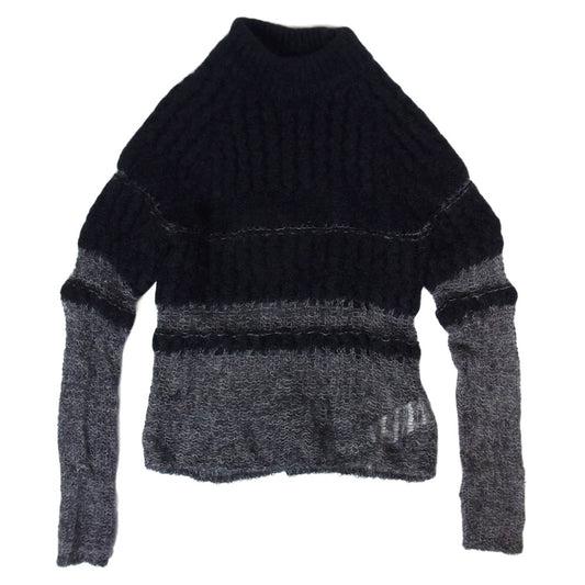 アメリ 02120161210 BUMPY SHEER DOCKING KNIT シアードッキング ニット セーター ブラック系 F【中古】