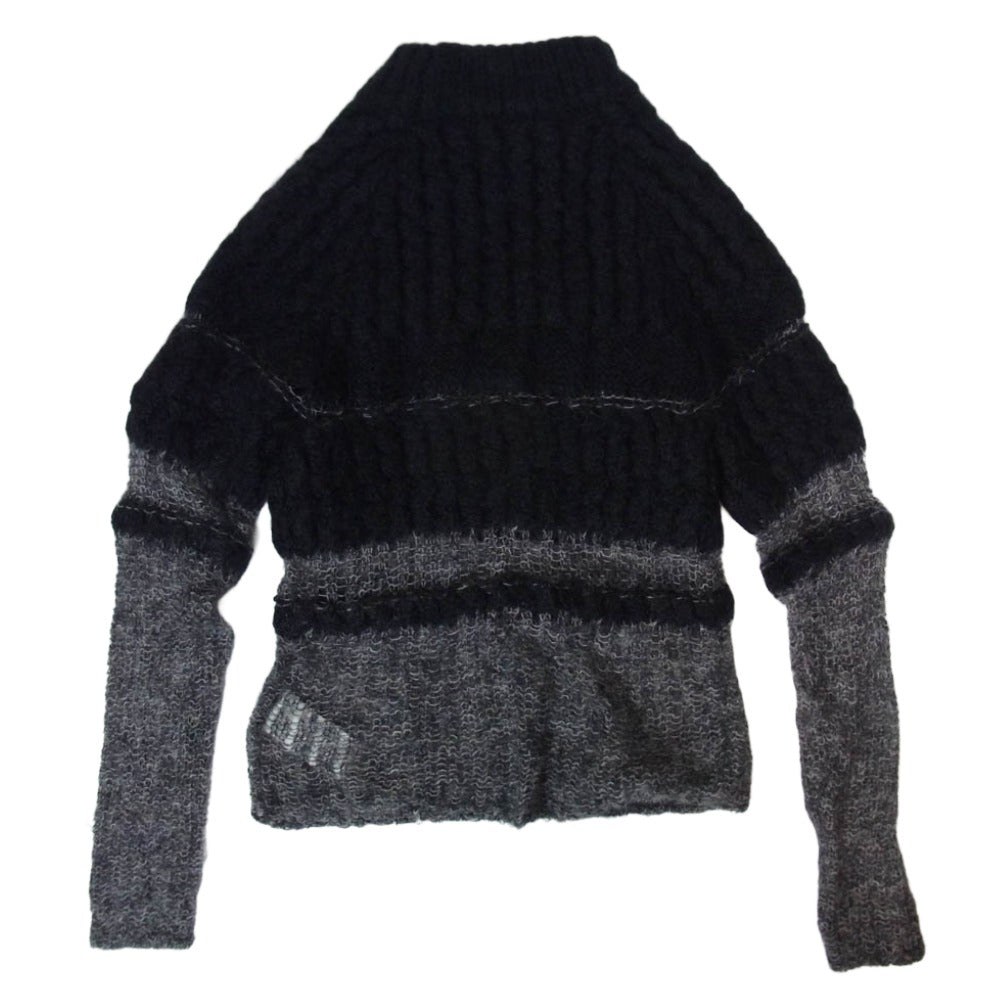 アメリ 02120161210 BUMPY SHEER DOCKING KNIT シアードッキング ニット セーター ブラック系 F【中古】