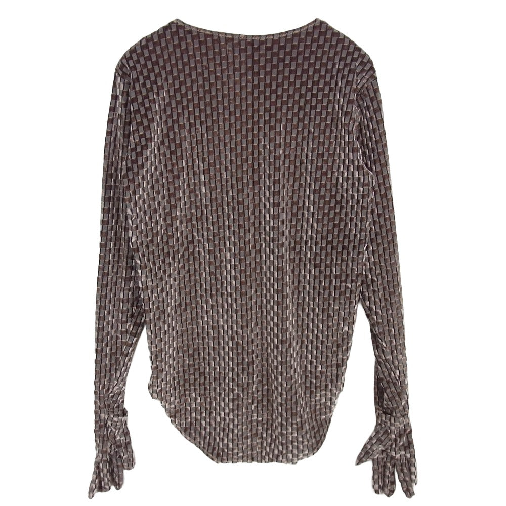 MAISON SPECIAL メゾンスペシャル 21212415106 ベロアチェック ボディスーツ トップス カットソー ブラウン系 FREE【中古】