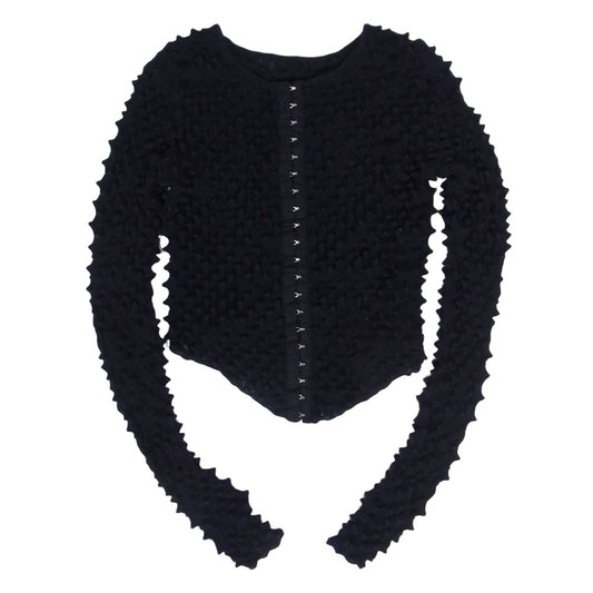 MAISON SPECIAL メゾンスペシャル 21222365303 Togetoge Knit Tops トゲトゲ ニット トップス カーディガン ブラック系 FREE【中古】