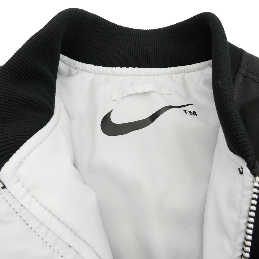 NIKE ナイキ DD6056-010 NSW SYNFL SWOOSH ビック スウッシュ ロゴ リバーシブル サーマフィット ボンバー ジャケット ブラック系 ホワイト系【中古】