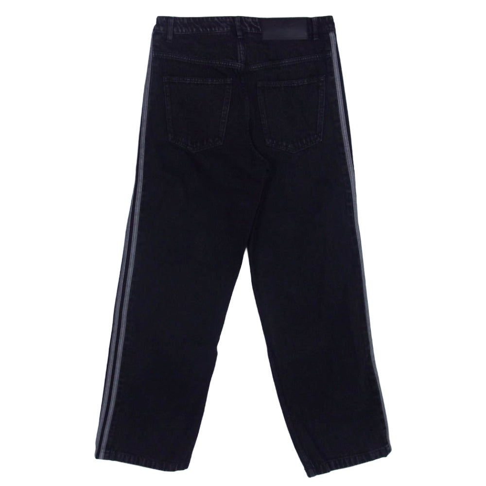 adidas アディダス JC6718 Denim Firebird Pants デニム ファイヤー バード サイドストライプ ブラックデニム パンツ 32 ブラック系 32【中古】