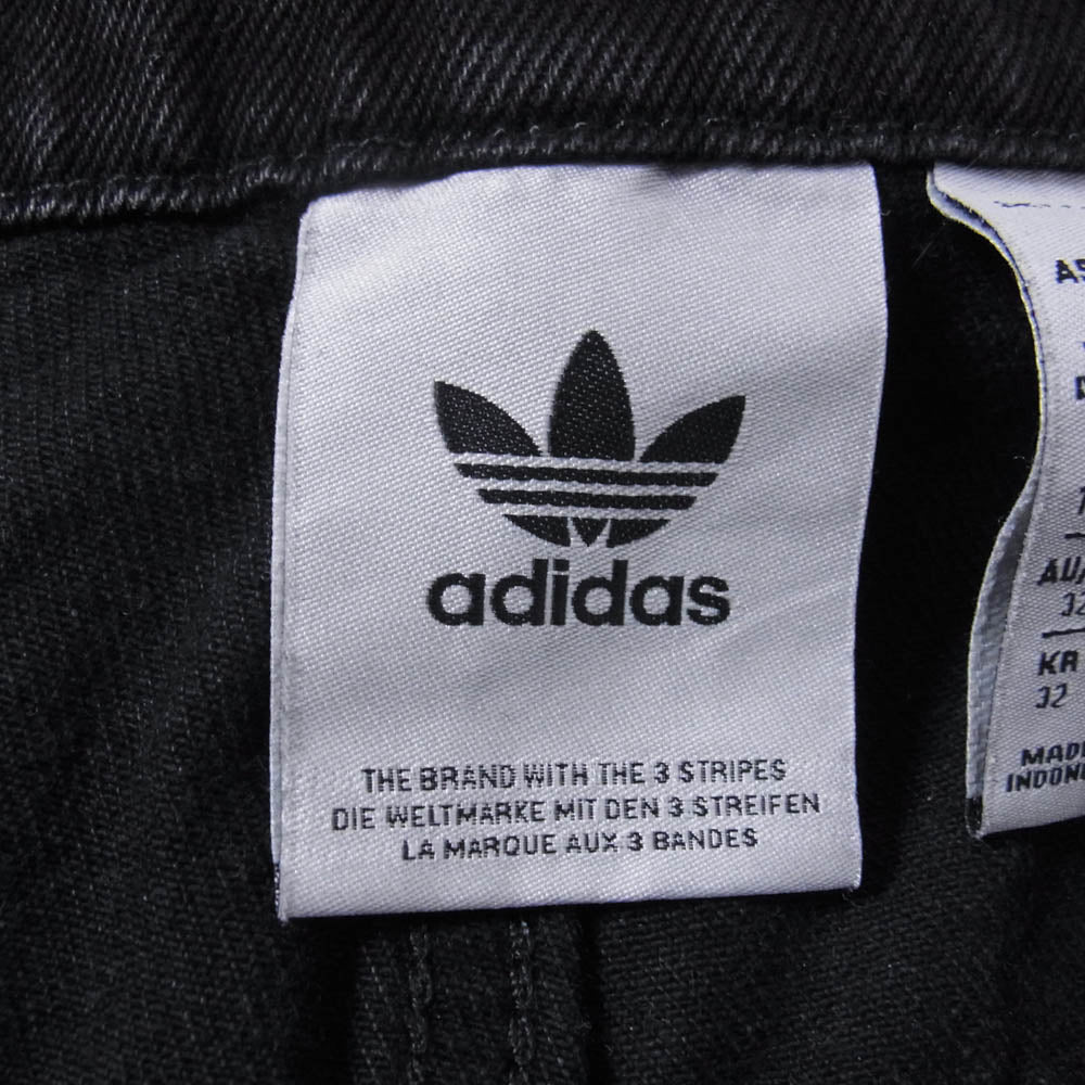 adidas アディダス JC6718 Denim Firebird Pants デニム ファイヤー バード サイドストライプ ブラックデニム パンツ 32 ブラック系 32【中古】