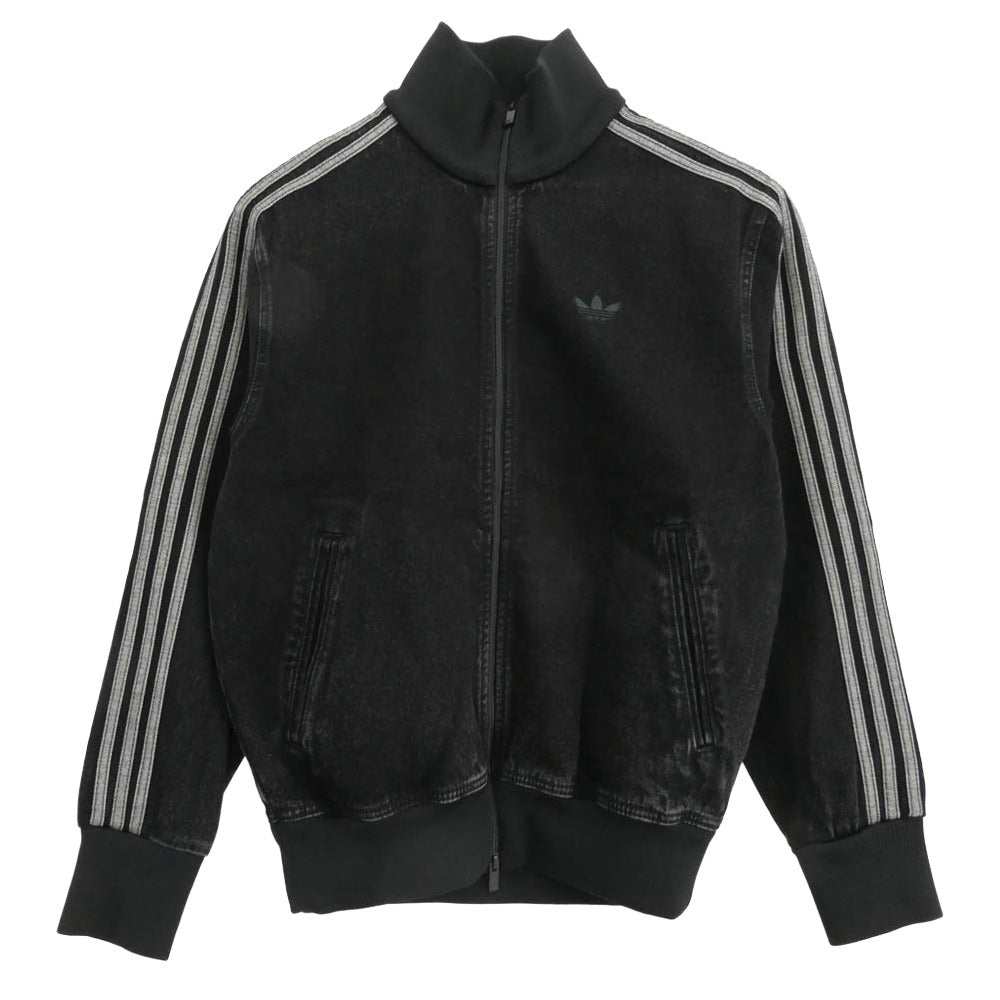 adidas アディダス JC6717 DENIM FIREBIRD TRACKTOP デニム ファイヤー バード トラックトップ サイドストライプ ジャケット ブラック系 M【美品】【中古】