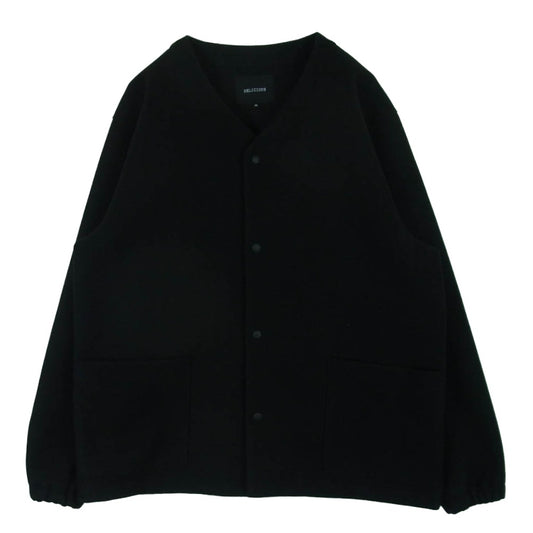 デリシャス DB35131 Melton Cardigan メルトン カーディガン ポリエステル 日本製 ブラック系 M【中古】