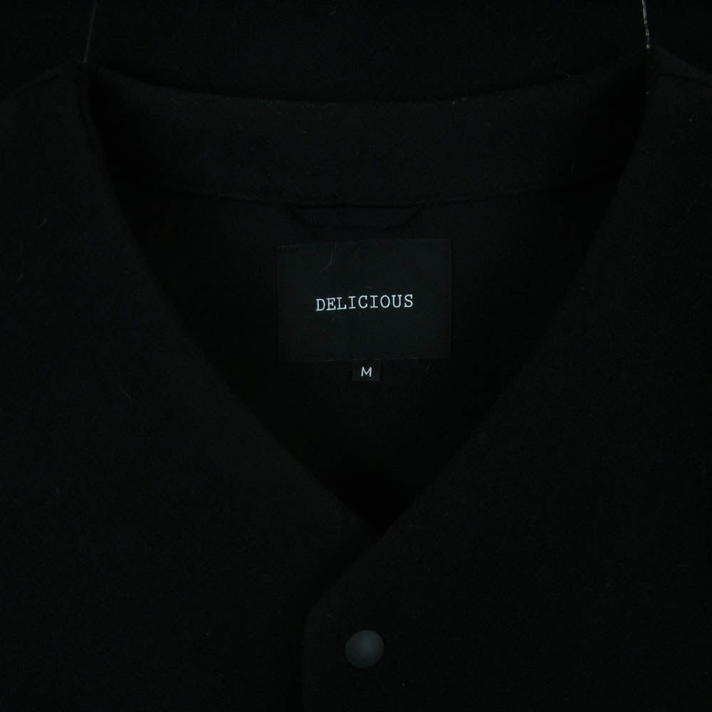 デリシャス DB35131 Melton Cardigan メルトン カーディガン ポリエステル 日本製 ブラック系 M【中古】