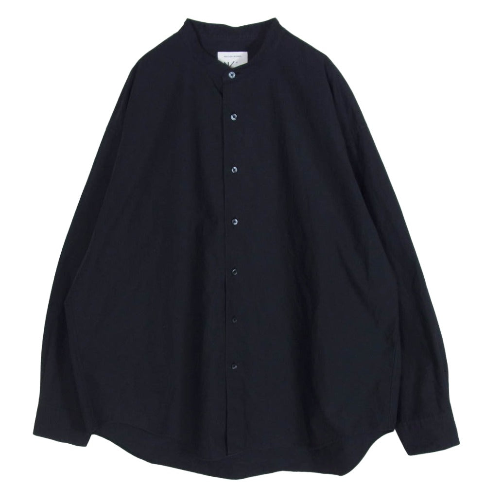 NEUTRALWORKS ニュートラルワークス KSU32155 L/S SR BX BG SHIRT ロングスリーブ スマート ブロード ビッグ 長袖 シャツ ブラック系 S【中古】
