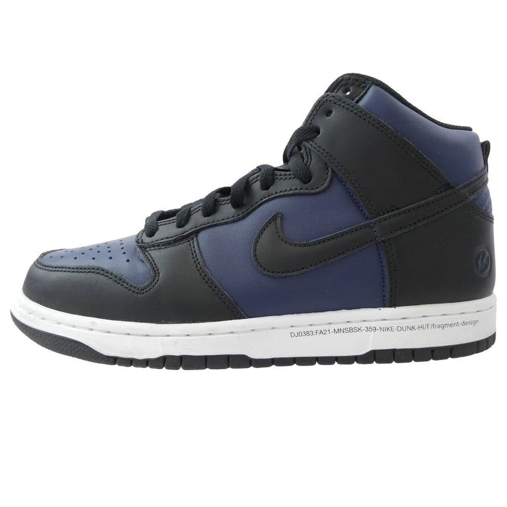 NIKE ナイキ DJ0383-400 FRAGMENT DESIGN Dunk High Tokyo ダンク ハイ 東京 ハイカット スニーカー シューズ ネイビー系 26cm【中古】