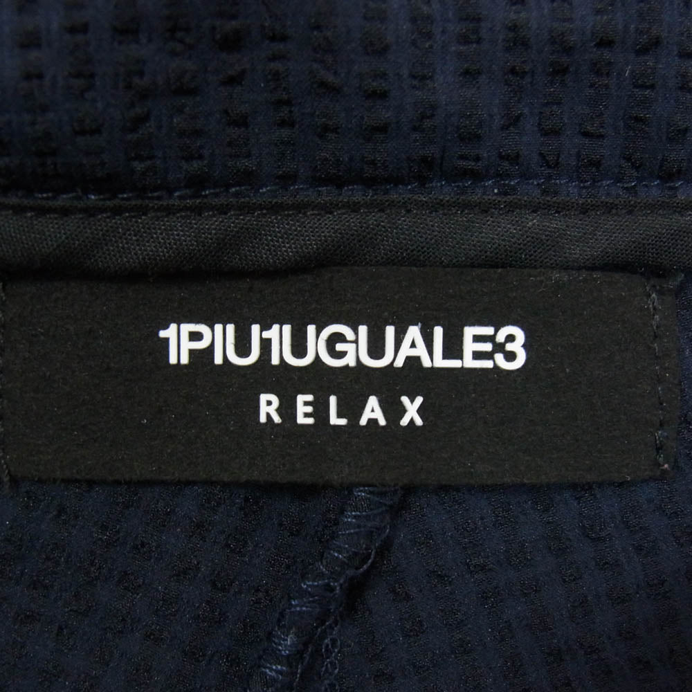1piu1uguale3 ウノピュウノウグァーレトレ USB-23048 RELAX 刺繍 シアサッカー リラックス ショーツ ハーフパンツ ショートパンツ ネイビー系 XXL【中古】