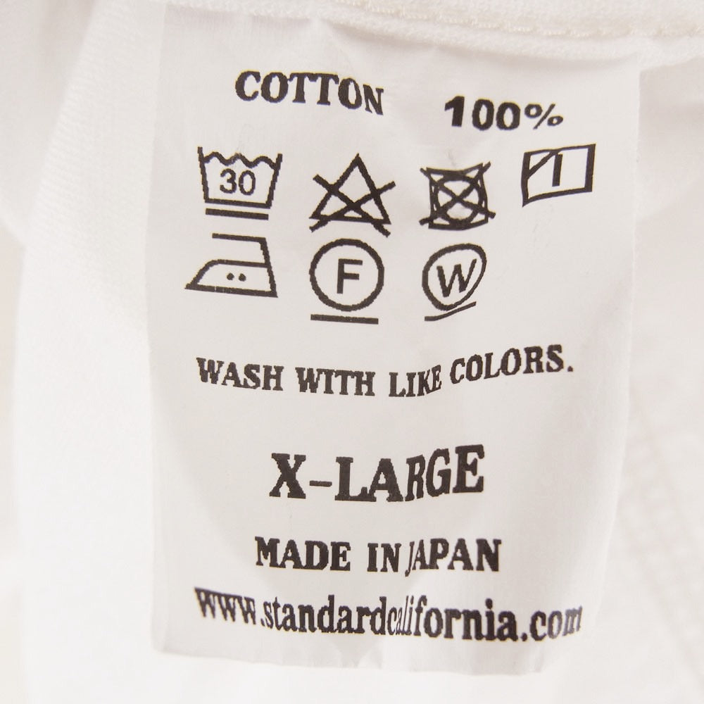 STANDARD CALIFORNIA スタンダードカリフォルニア ロゴワッペン 長袖 シャツ ホワイト系 XL【中古】