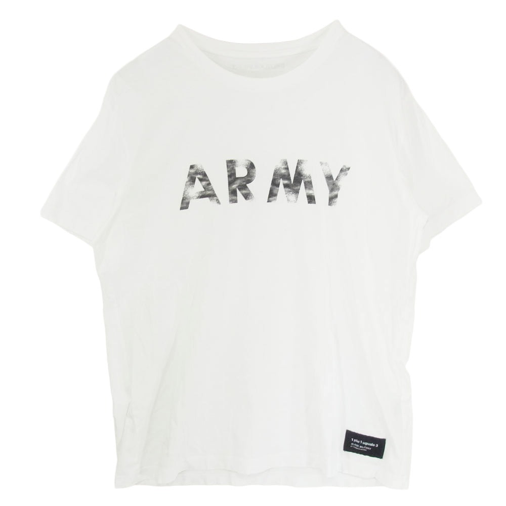 1piu1uguale3 ウノピュウノウグァーレトレ 23SS MRT331 COT394 VINTAGE LOGO ARMY T-SHIRT ヴィンテージ ロゴ アーミー 半袖 Tシャツ ホワイト系 VIII【中古】