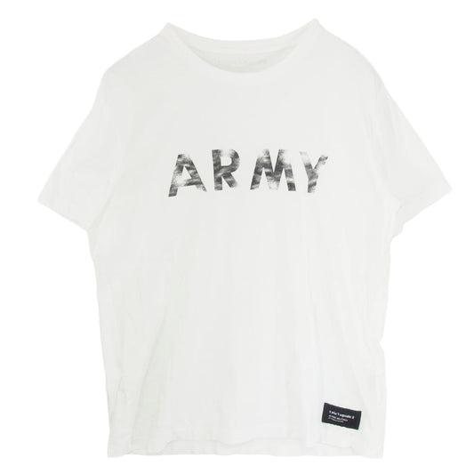 1piu1uguale3 ウノピュウノウグァーレトレ 23SS MRT331 COT394 VINTAGE LOGO ARMY T-SHIRT ヴィンテージ ロゴ アーミー 半袖 Tシャツ ホワイト系 VIII【中古】