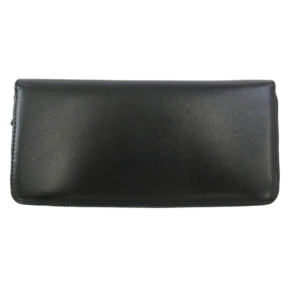 エルイーディーバイツ ラウンドファスナー レザー ロングウォレット 長財布 ブラック系【中古】