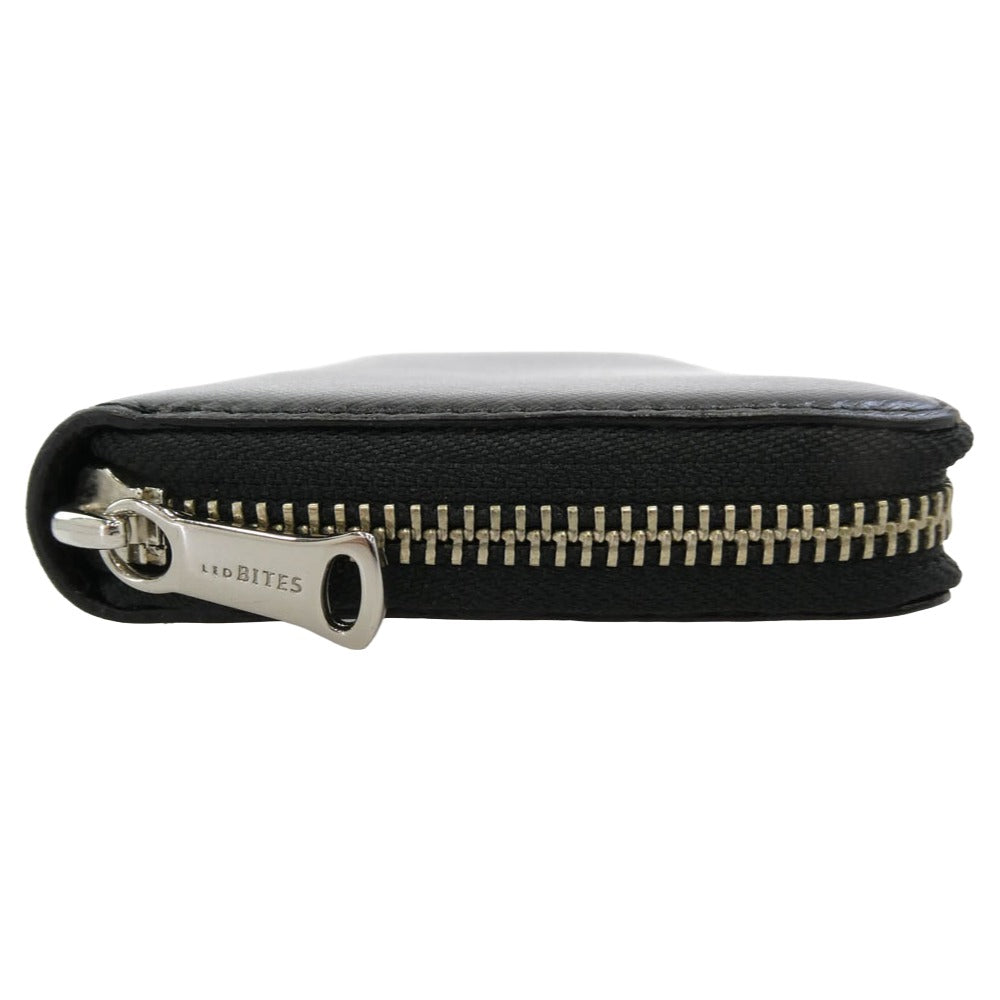 エルイーディーバイツ ラウンドファスナー レザー ロングウォレット 長財布 ブラック系【中古】