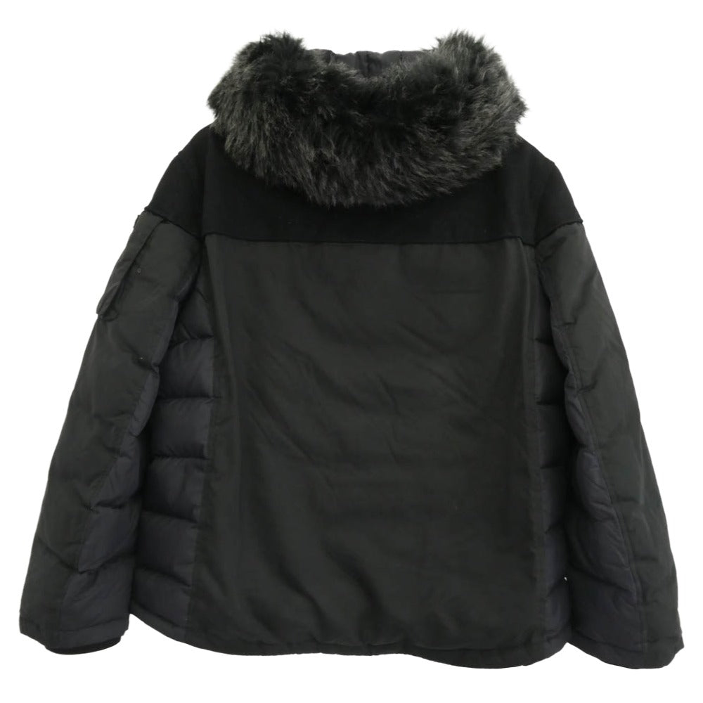 ARMANI EXCHANGE アルマーニエクスチェンジ 6ZZK04 ZNK6Z ファー ダウン モッズコート ジャケット ブラック系 XL【中古】