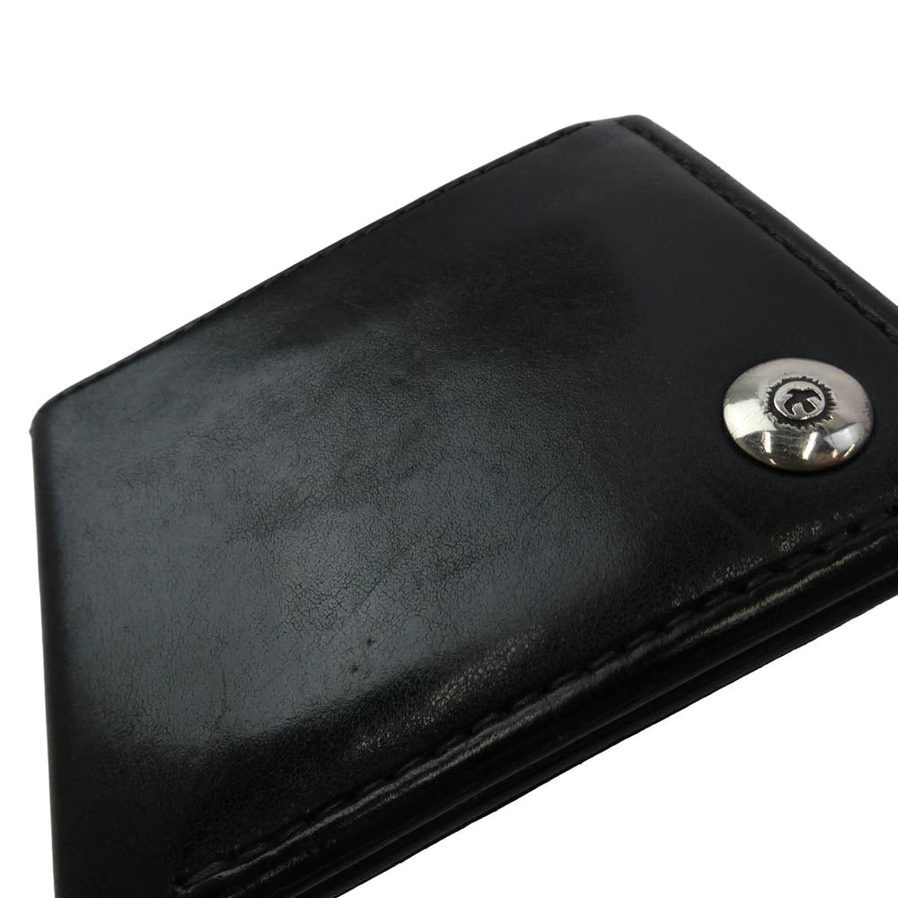 goro's ゴローズ イーグルコンチョ付き サドルレザー ウォレット 二つ折り 札入れ 財布 ブラック系【中古】