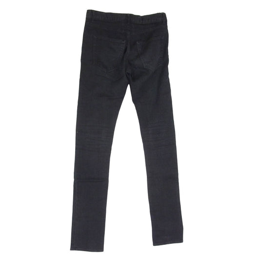 SAINT LAURENT サンローラン 362284 Y859F エディ期 knee crush skinny denim ダメージ加工 ニークラッシュ スキニー デニム パンツ ブラック系 28【中古】