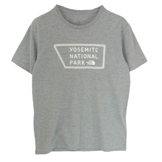 THE NORTH FACE ノースフェイス NT31894 SIGNBOARD TEE サインボード ロゴプリント ランニング Tシャツ 半袖カットソー グレー系 M【中古】