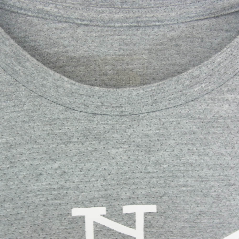 THE NORTH FACE ノースフェイス NT11869 メッシュ ロゴプリント ランニング Tシャツ 半袖カットソー グレー系 M【中古】
