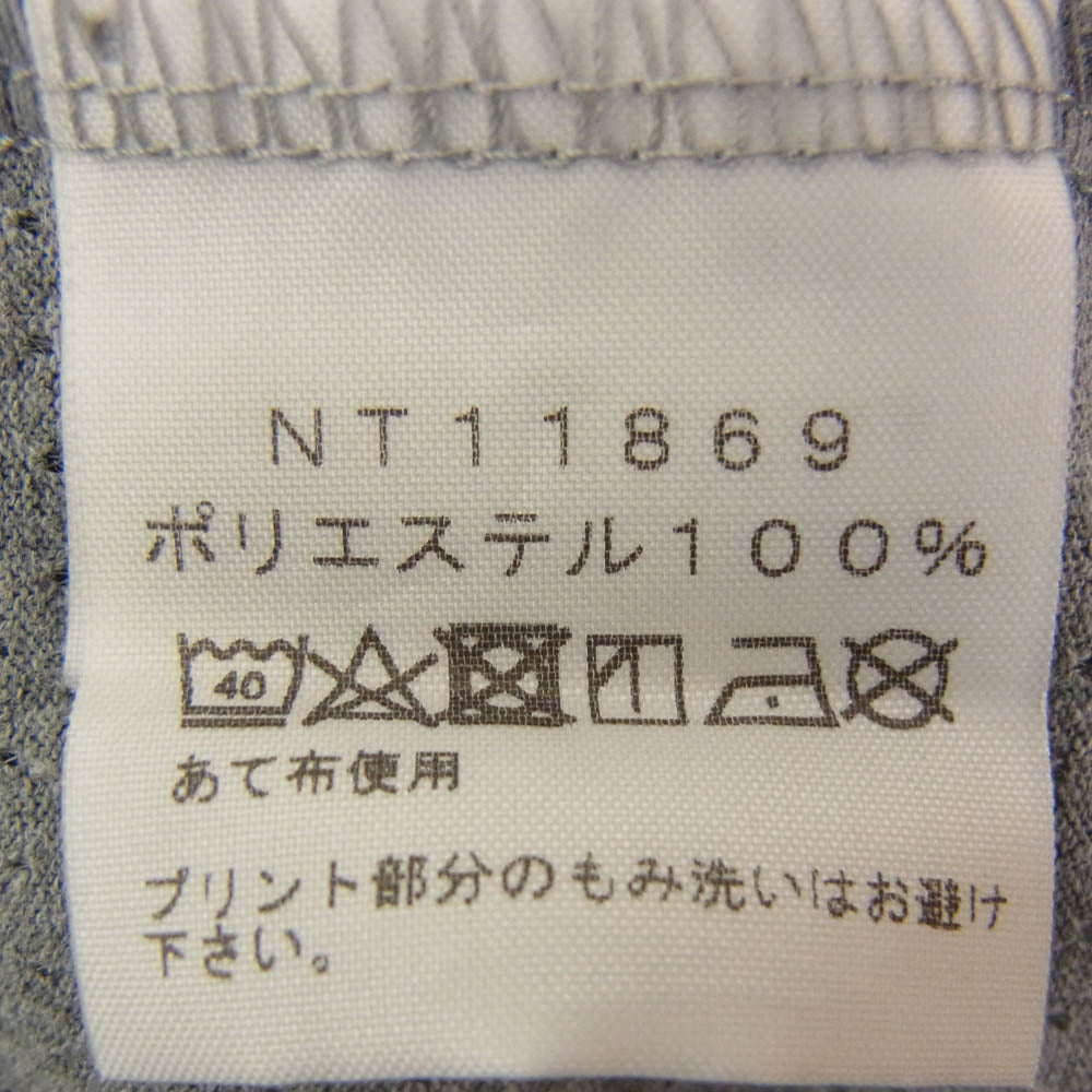 THE NORTH FACE ノースフェイス NT11869 メッシュ ロゴプリント ランニング Tシャツ 半袖カットソー グレー系 M【中古】