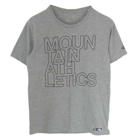 THE NORTH FACE ノースフェイス NT31874 OUTLINE MA LG TEE アウトライン ロゴ プリント ランニング Tシャツ 半袖カットソー グレー系 M【中古】