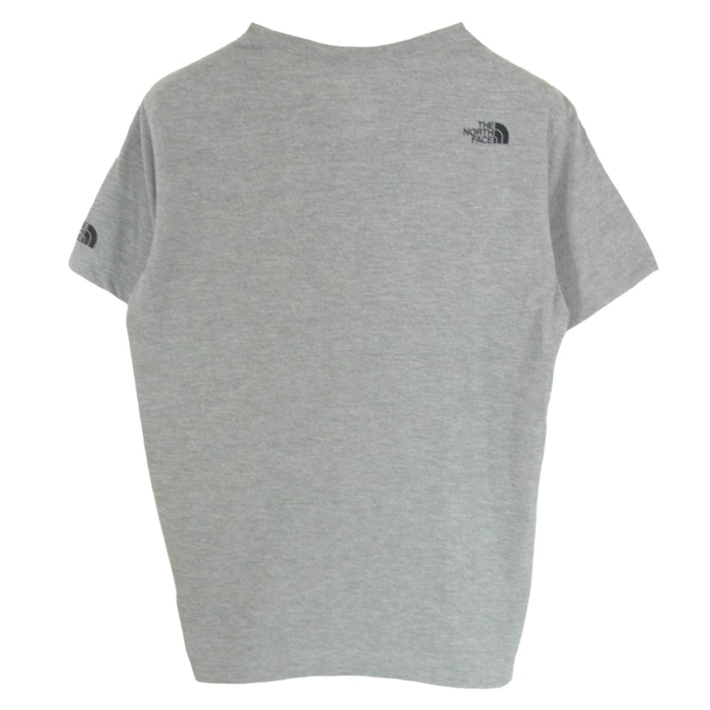 THE NORTH FACE ノースフェイス NT31874 OUTLINE MA LG TEE アウトライン ロゴ プリント ランニング Tシャツ 半袖カットソー グレー系 M【中古】