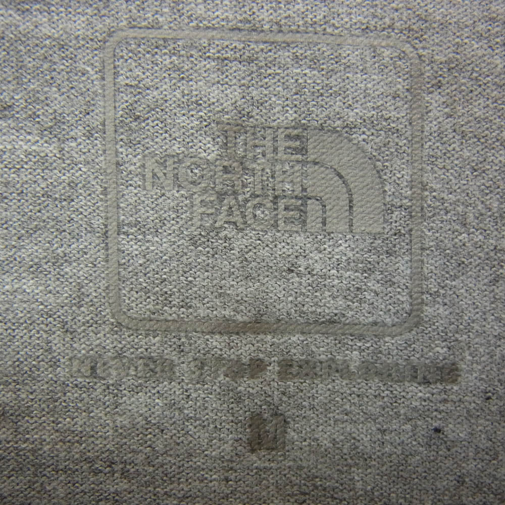 THE NORTH FACE ノースフェイス NT31874 OUTLINE MA LG TEE アウトライン ロゴ プリント ランニング Tシャツ 半袖カットソー グレー系 M【中古】