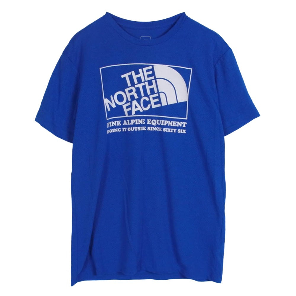 THE NORTH FACE ノースフェイス NT11868 DAIAGONAL LOGO MESH TEE ダイアゴナル ロゴ メッシュ ロゴプリント ランニング Tシャツ 半袖カットソー ブルー ブルー系 M【中古】