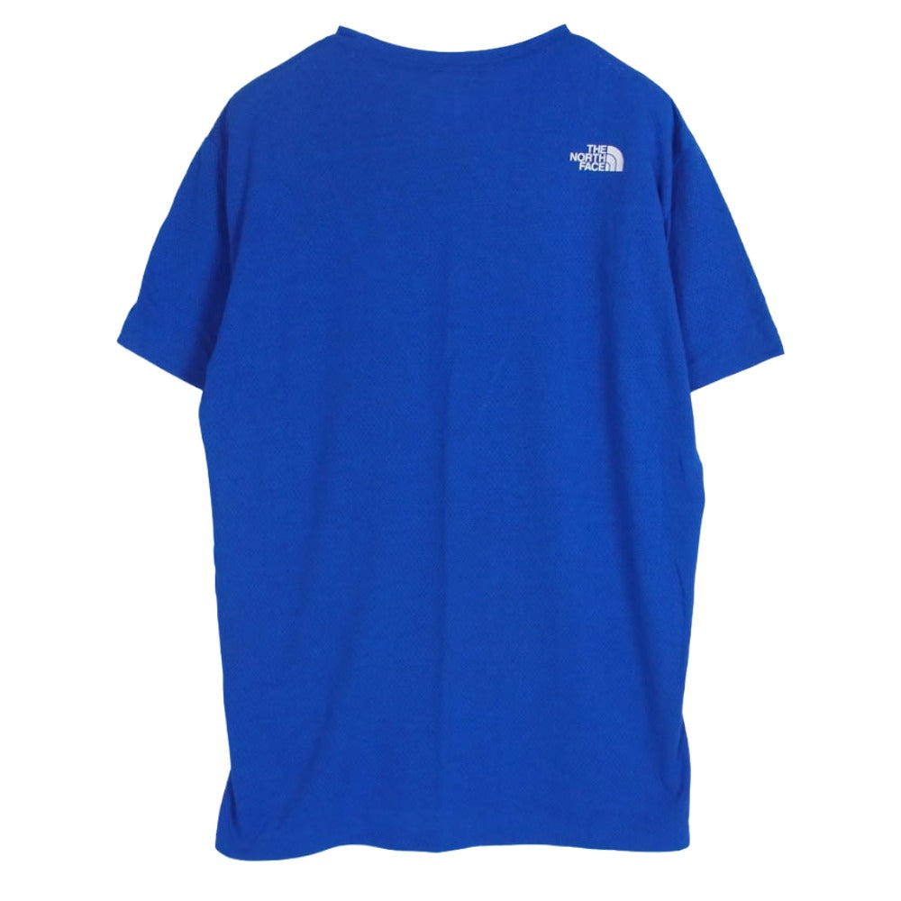 THE NORTH FACE ノースフェイス NT11868 DAIAGONAL LOGO MESH TEE ダイアゴナル ロゴ メッシュ ロゴプリント ランニング Tシャツ 半袖カットソー ブルー ブルー系 M【中古】