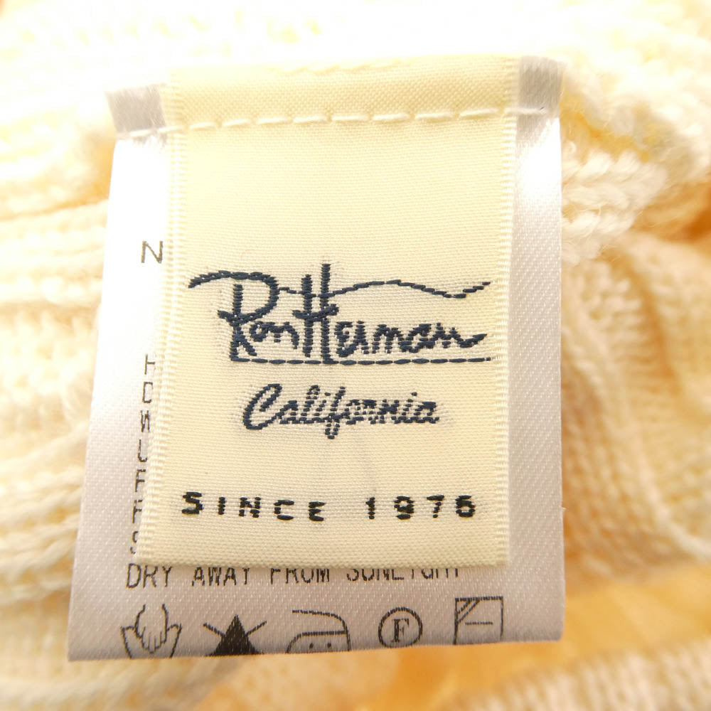Ron Herman ロンハーマン リブ編み ニット キャップ ビーニー オフホワイト系【中古】