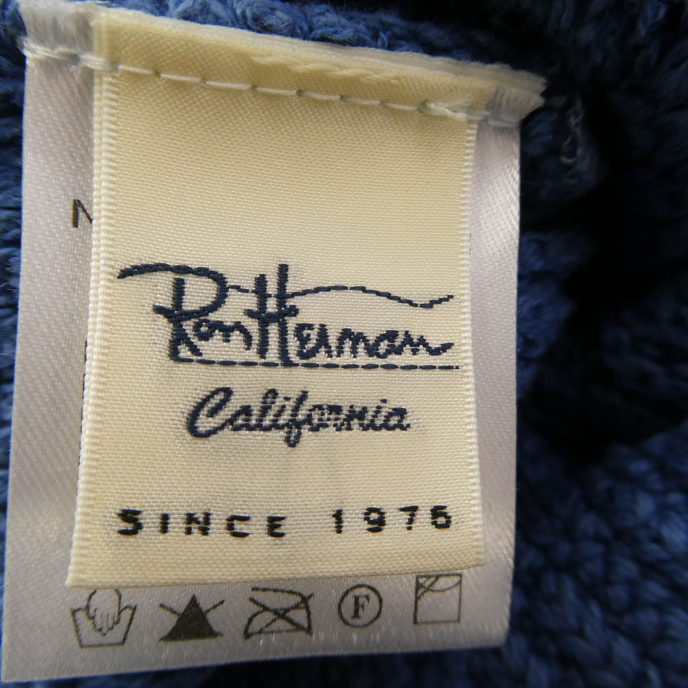 Ron Herman ロンハーマン リブ編み ニット キャップ ビーニー ブルー系【中古】