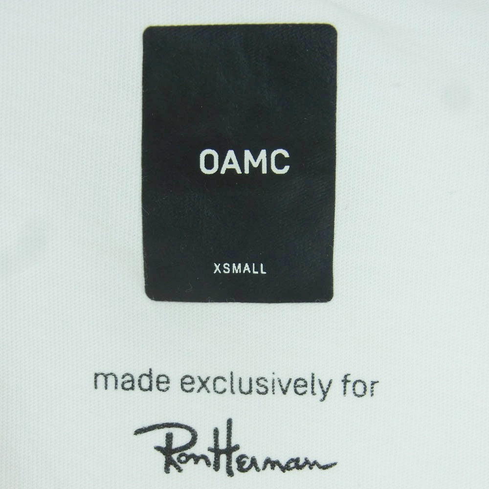 OAMC オーエーエムシー ロゴ プリント 半袖 Tシャツ カットソー コットン ポルトガル製 ホワイト系 XS【中古】